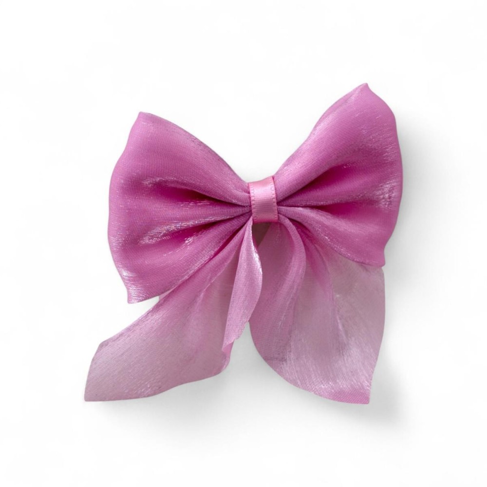 FIOCCO ORGANZA ROSA PC 8X8CM